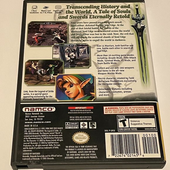 Soul Calibur II Player's Choice Nintendo GameCube Complete in Box - Picture 2 of 3